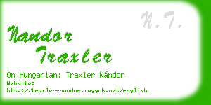 nandor traxler business card